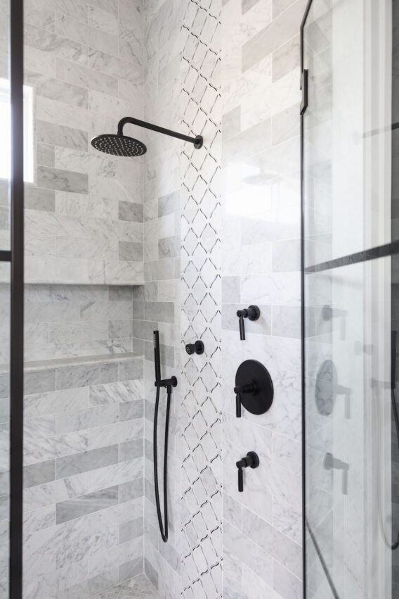 crafted-quarters-shower-tile-black-shower-head
