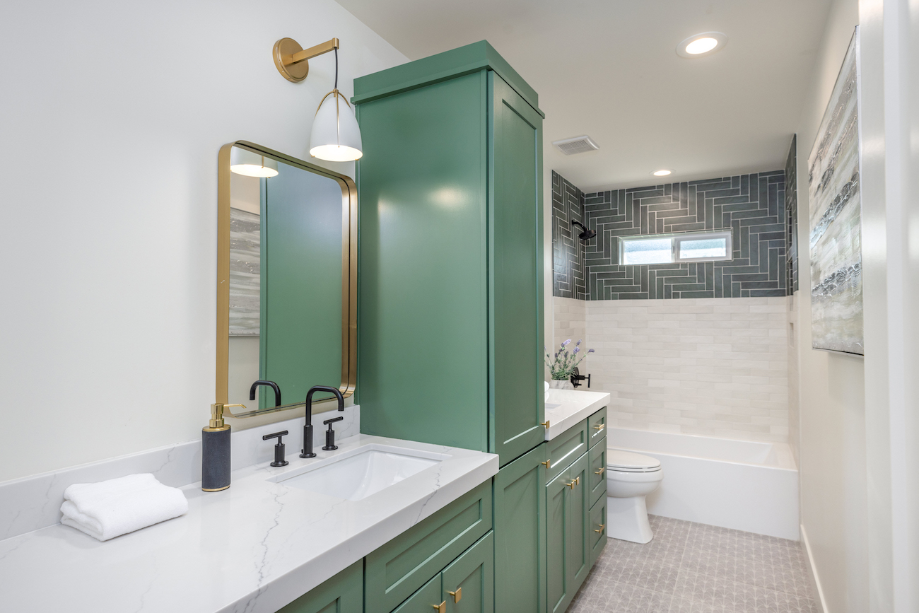 green-cabinetry-bathroom-interior-design